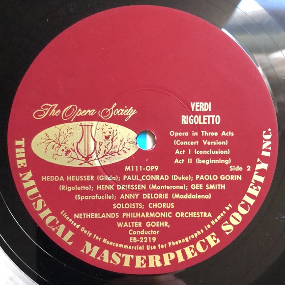 Giuseppe Verdi Rigoletto Perf. By Netherlands Philharmonic Double Vinyl Lp Set - Picture 8 of 14